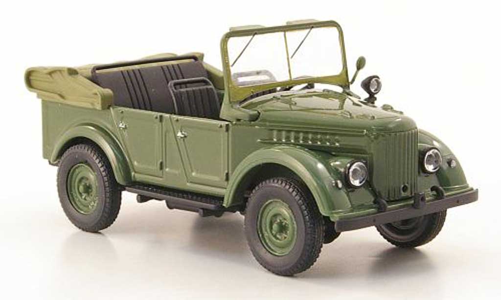 Gaz 69A 1/43 Nash Avtoprom olivgrun offen modellino in miniatura