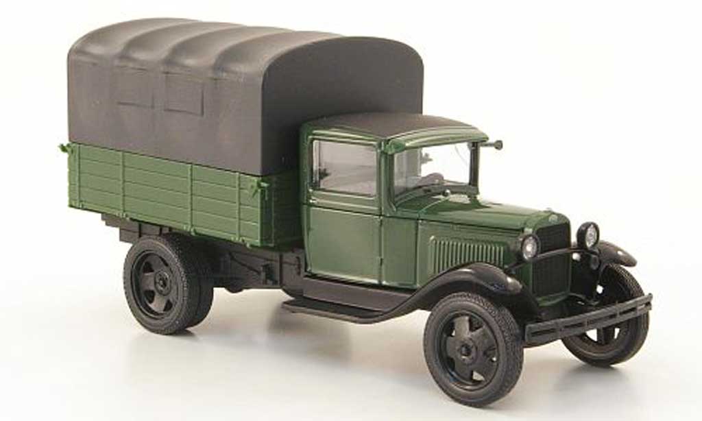 Gaz AA 1/43 Nash Avtoprom Pritsche grun avec grigioer Plane modellino in miniatura