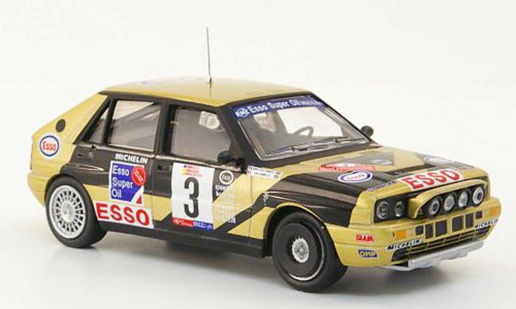Lancia Delta HF Integrale 1/43 Hachette HF Integrale No.3 Esso Rally Vinho de Madeira 1989 modellino in miniatura
