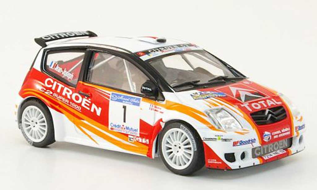 Citroen C2 S1600 1/43 Hachette S1600 No.1 Total Rally d'Antibes 2007 modellino in miniatura