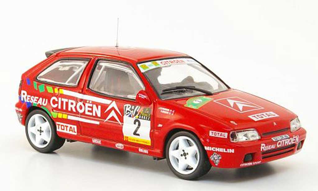 Citroen ZX Rallye 1994 1/43 Hachette Rallye 1994 16V No.2 Reseau Rally du Rouerque modellino in miniatura