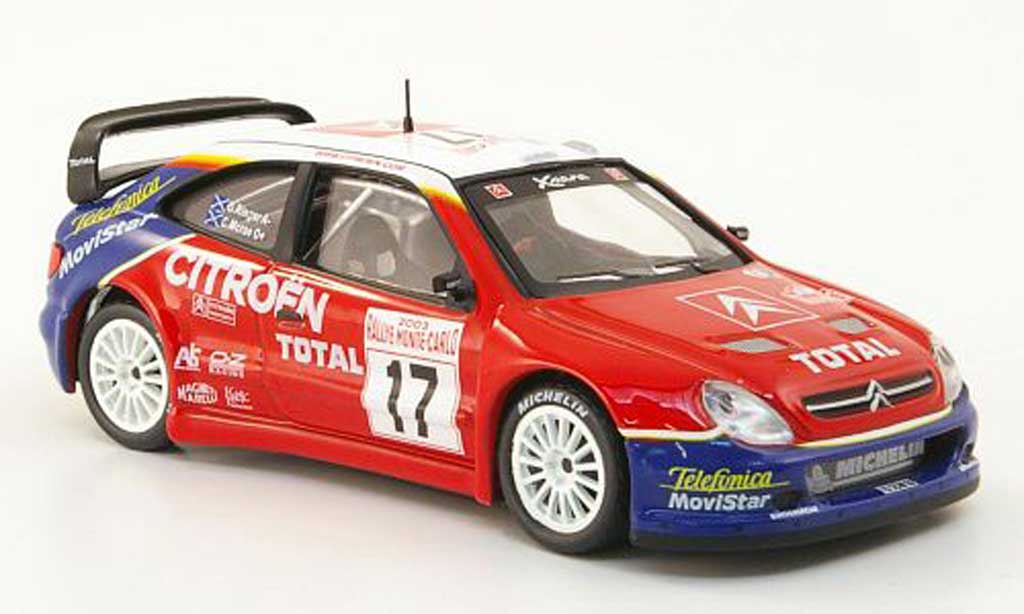 Citroen Xsara WRC 2003 1/43 Hachette WRC 2003 No.17 Total Rally Monte Carlo modellino in miniatura
