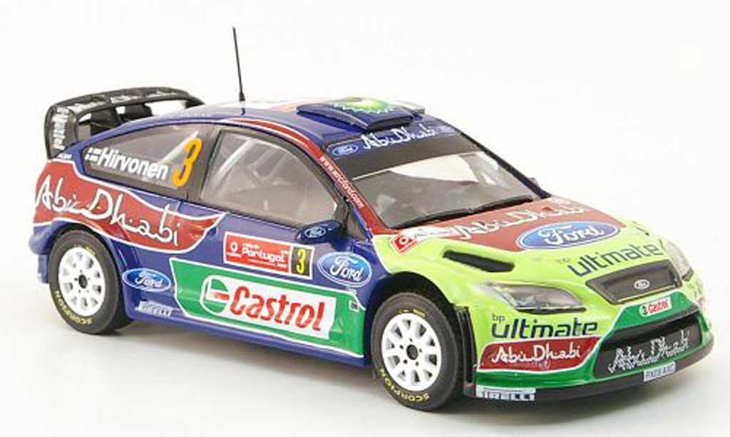 Ford Focus RS WRC 1/43 Hachette RS WRC No.3 BP/Abu Dhabi Rally Portugal 2009 modellino in miniatura