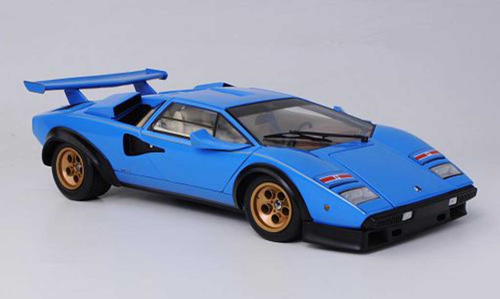 Lamborghini Countach 5000 S 1/18 Kyosho 5000 S Walter Wolf blu modellino in miniatura