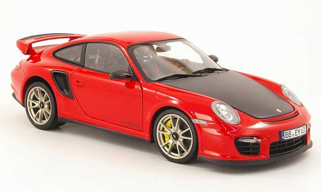 Porsche 997 GT2 RS 1/18 Minichamps GT2 RS 2010 rosso/carbon modellino in miniatura