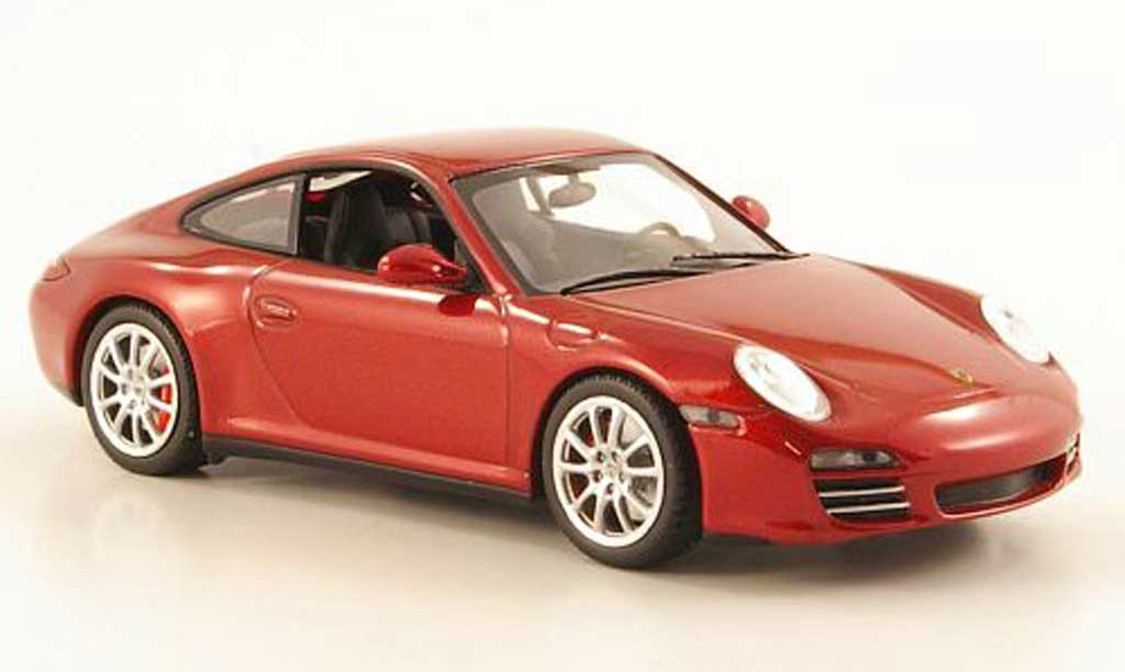Porsche 997 4S 1/43 Minichamps Carrera 4S (II) rosso 2008 modellino in miniatura