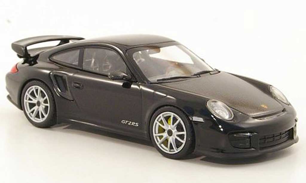 Porsche 997 GT2 RS 1/43 Minichamps GT2 RS 2010 (II) nero/carbonoptik grigio ne Felgen modellino in miniatura