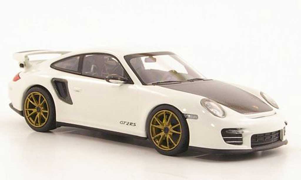 Porsche 997 GT2 RS 1/43 Minichamps GT2 RS 2010 (II) bianco goldene Felgen modellino in miniatura