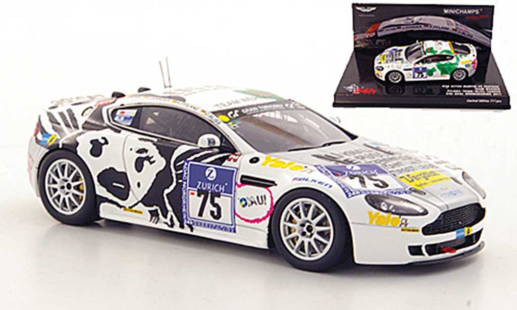 Aston Martin V8 1/43 Minichamps No.75 Team Werner ADAC 24h Nurburgring 2011 modellino in miniatura
