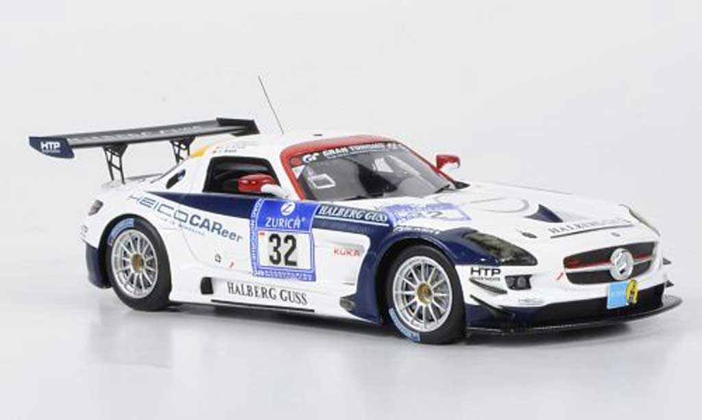 Mercedes SLS 1/43 Minichamps AMG GT3 No.32 Heico Motorsport 24h ADAC Nurburgring 2011 modellino in miniatura