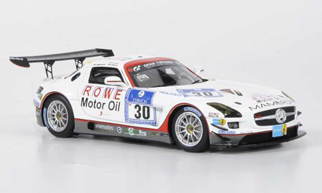 Mercedes SLS 1/43 Minichamps AMG GT3 No.30 Mamerow / Rowe Racing 24h ADAC Nurburgring 2011 modellino in miniatura
