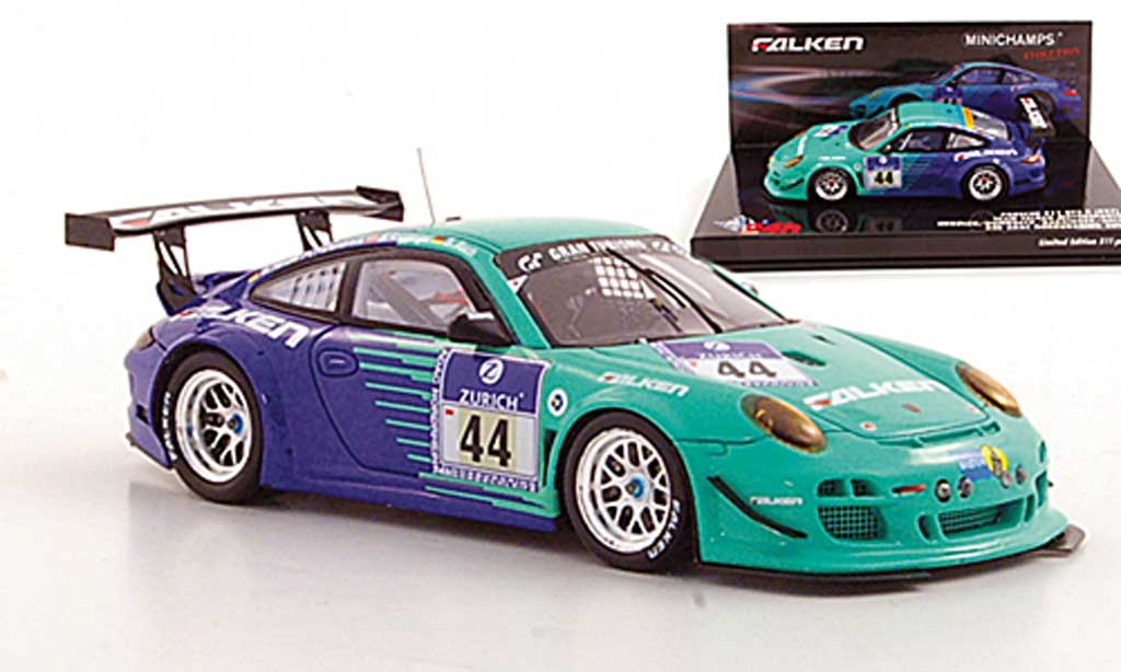 Porsche 997 GT3 1/43 Minichamps GT3 R 2011 No.44 Team Falken Motorsports ADAC 24h Nurburgring modellino in miniatura