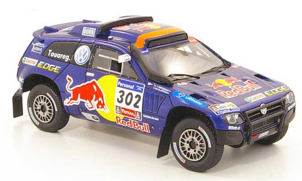 Volkswagen Touareg Dakar 1/43 Spark Dakar Race 3 No.302 Red Bull Rally 2011 modellino in miniatura