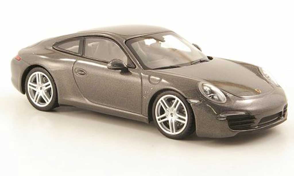 Porsche 991 Carrera 1/43 Minichamps Carrera grigio 2011 modellino in miniatura