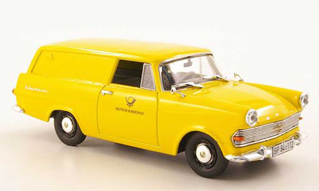 Opel Rekord 1/43 Bing P2 Kasten Deutsche Post modellino in miniatura
