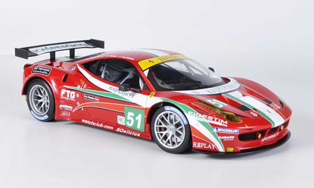 Ferrari 458 Italia GT2 1/18 Hot Wheels Elite Italia GT2 No.51 AF Corse 24h Le Mans (Elite) 2011 Fisica/Bruni/Vilander modellino in miniatura