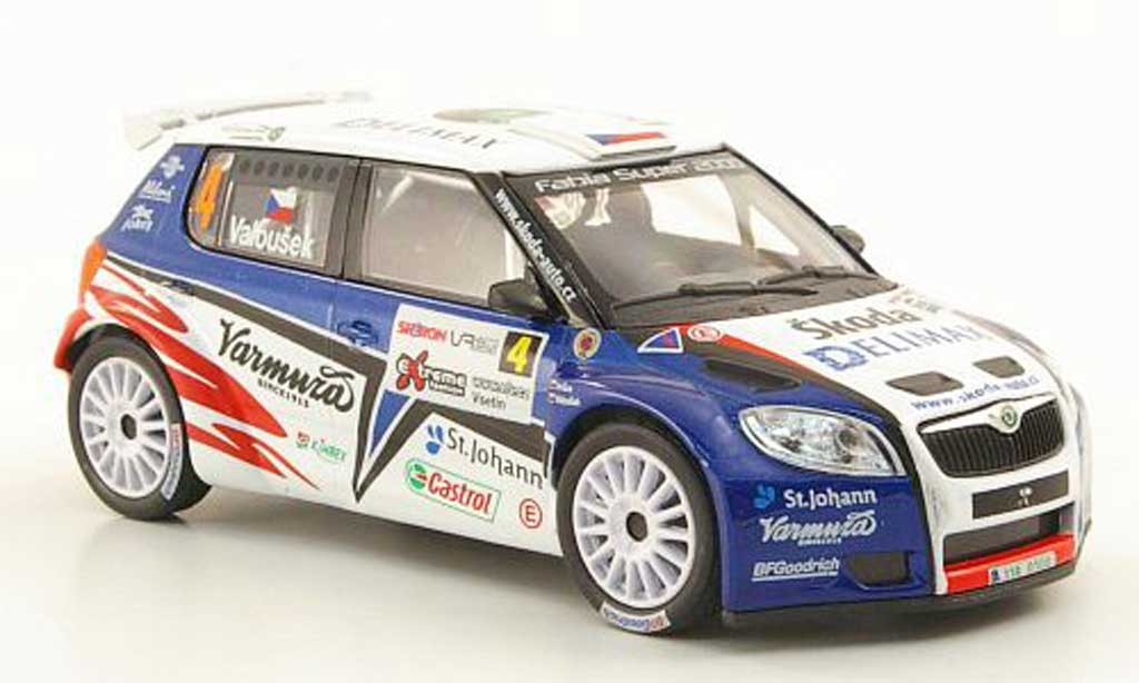 Skoda Fabia S2000 1/43 Abrex S2000 No.4 Delimax Valousek/Hruza Rally Valasska 2010 modellino in miniatura