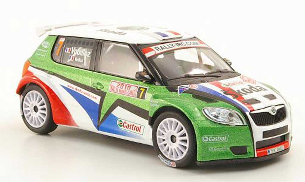 Skoda Fabia S2000 1/43 Abrex S2000 No.7 Vouilloz/Veillas Rally Monte Carlo 2010 modellino in miniatura