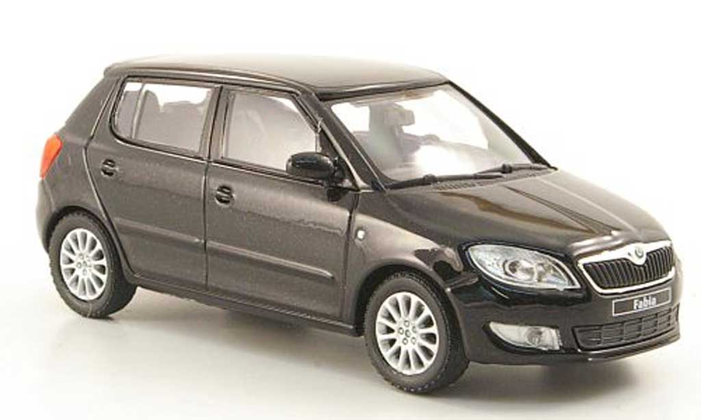 Skoda Fabia II 1/43 Abrex II nero 2010 modellino in miniatura