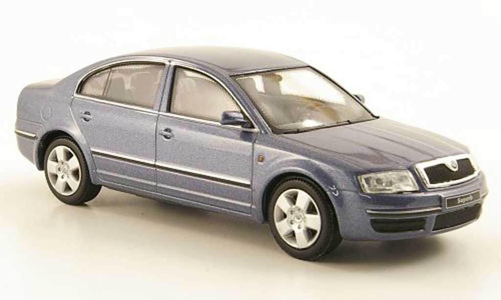 Skoda Superb 1/43 Abrex grigioblu modellino in miniatura