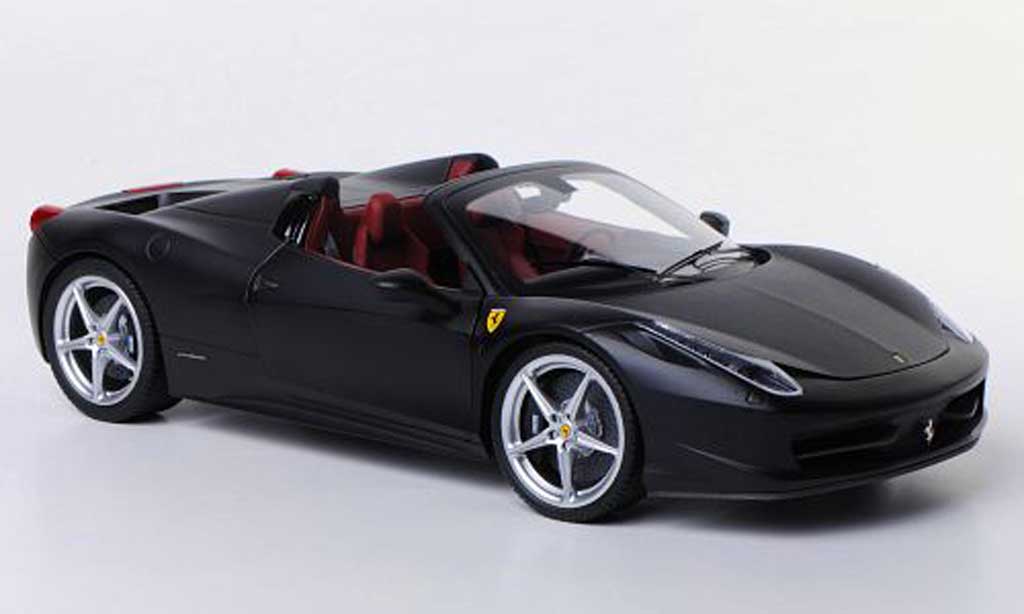 Ferrari 458 Italia Spider 1/18 Hot Wheels Elite Italia Spider matt nero modellino in miniatura