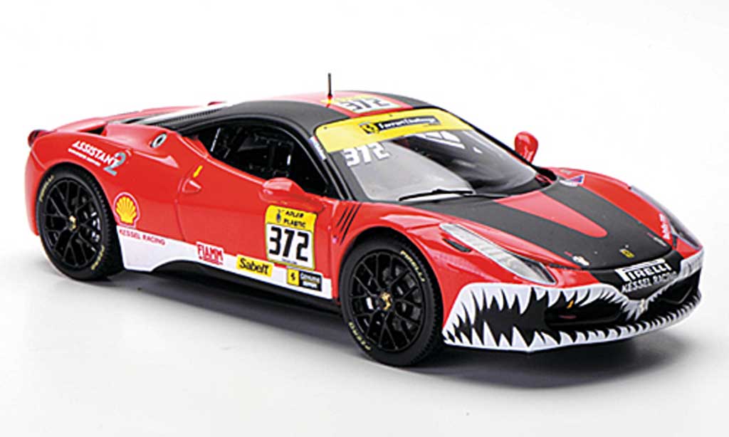 Ferrari 458 Challenge 1/43 Hot Wheels Elite Challenge No.372 Kessel Racing 2011 modellino in miniatura