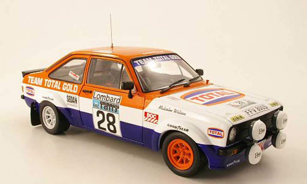 Ford Escort MK2 1/18 Sun Star MK2 1800 No.28 Total RAC Rally 1979 M.Wilson / T.Harryman modellino in miniatura