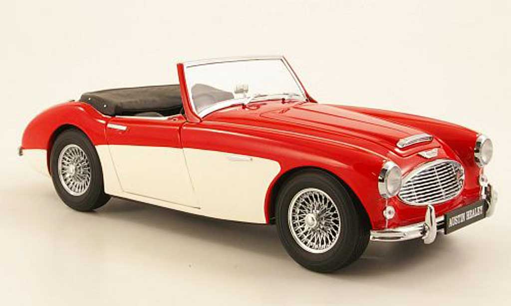 Austin Healey 3000 1/18 Kyosho MK1 rosso/bianco 1959 modellino in miniatura