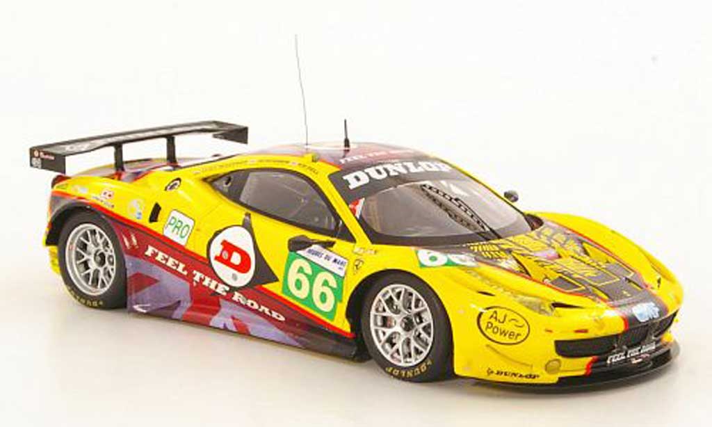 Ferrari 458 Italia GT2 1/43 Fujimi Italia GT2 No.66 JMW Motorsport 24h Le Mans 2011 modellino in miniatura