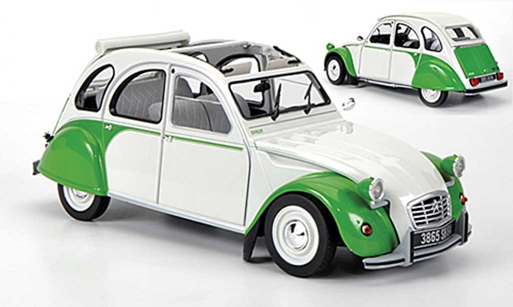 Citroen 2CV 1/18 Norev Dolly bianco/grun 1985 modellino in miniatura