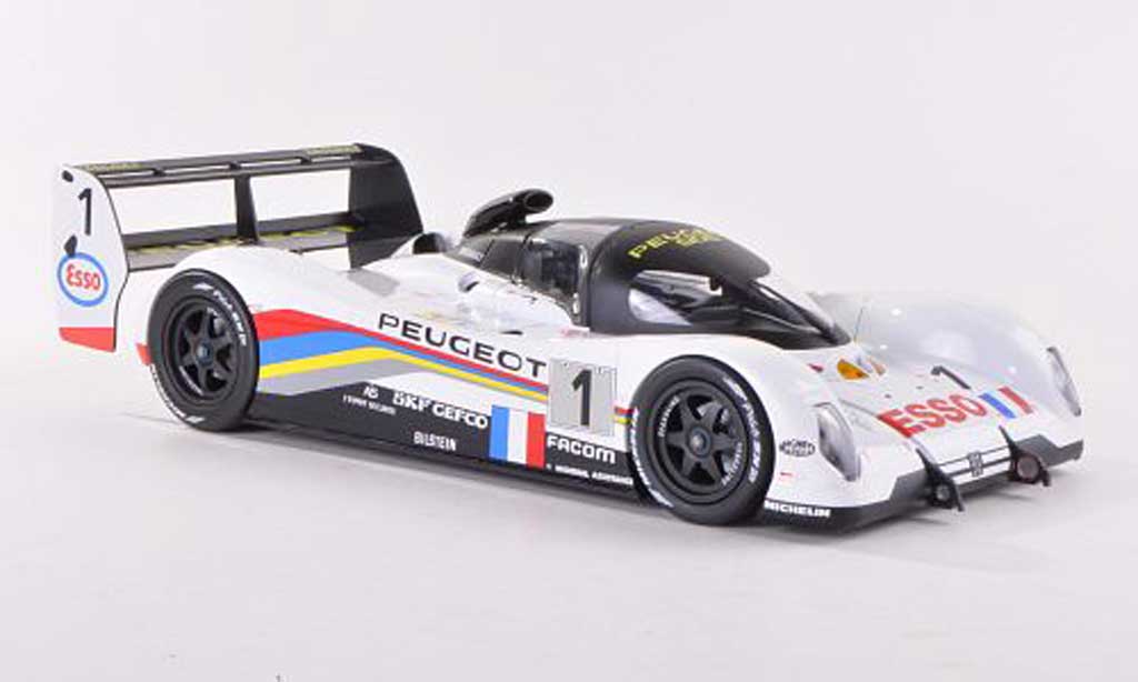 Peugeot 905 1993 1/18 Norev 1993 No.1 Esso 24h Le Mans Y.Dalmas/T.Boutsen/T.Fabi modellino in miniatura