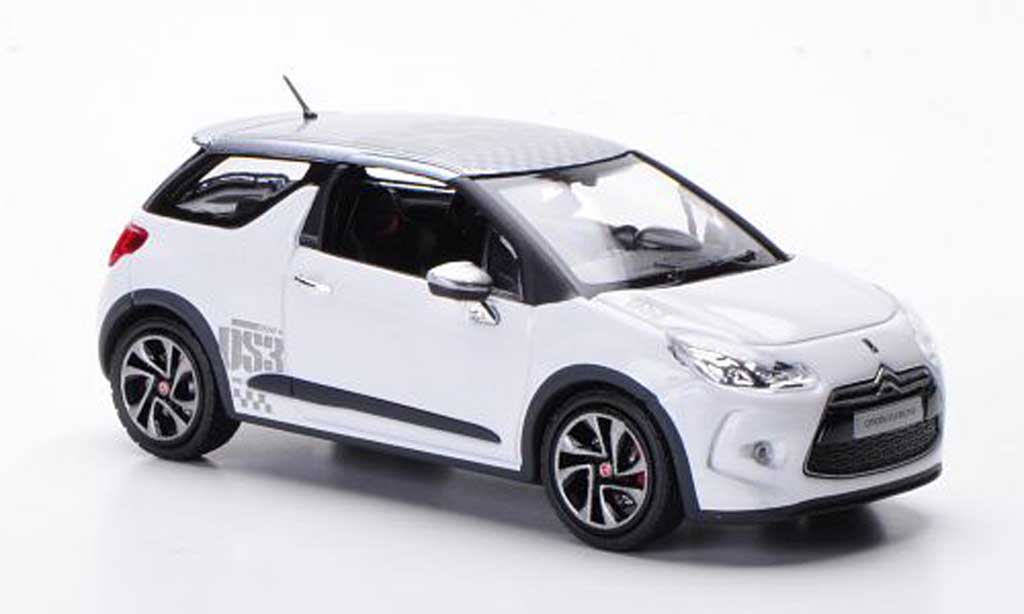 DS Automobiles DS3 Racing 1/43 Norev Racing Racing bianco/grigio 2010 modellino in miniatura