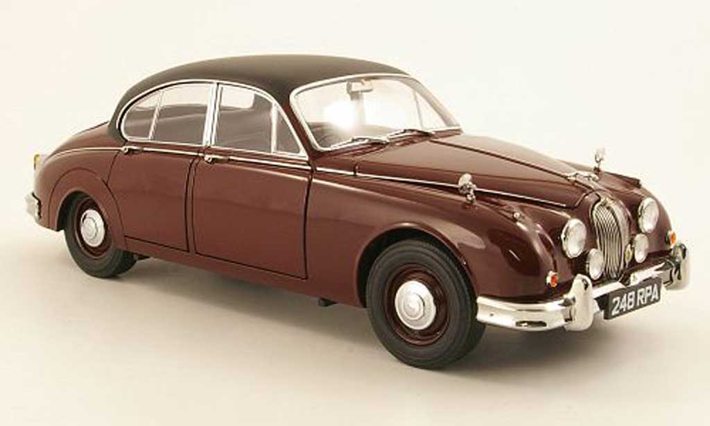 Jaguar MK 2 1/18 Model Icons 2 Inspector Morse rosso/nero RHD modellino in miniatura