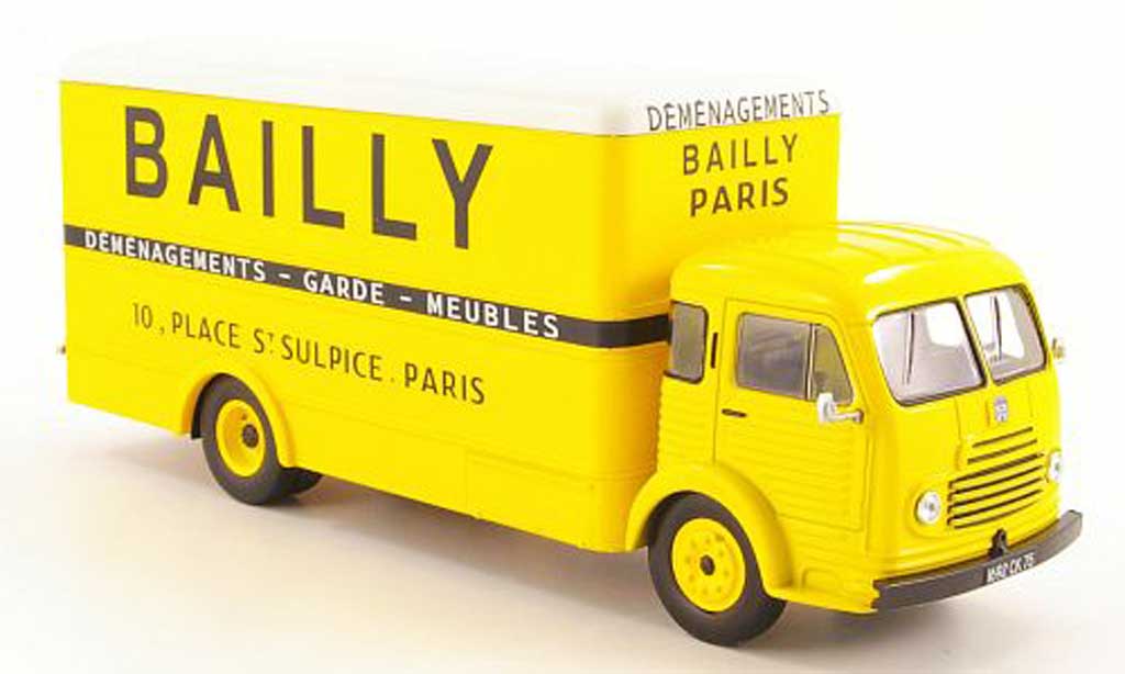 Simca Cargo 1/43 Hachette Bailly Koffer-LKW 1953 modellino in miniatura