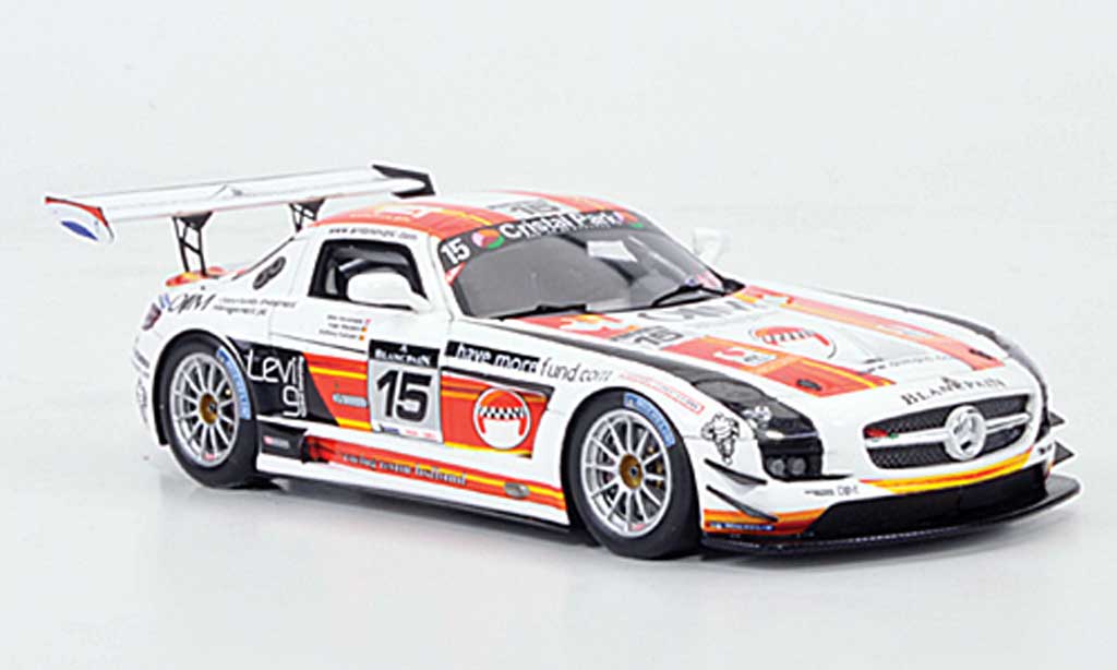 Mercedes SLS 1/43 Spark AMG No.15 OIM 24h Spa 2011 modellino in miniatura