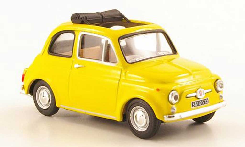 Fiat 500 1/43 Vitesse F giallo offenes Rolldach 1965 modellino in miniatura