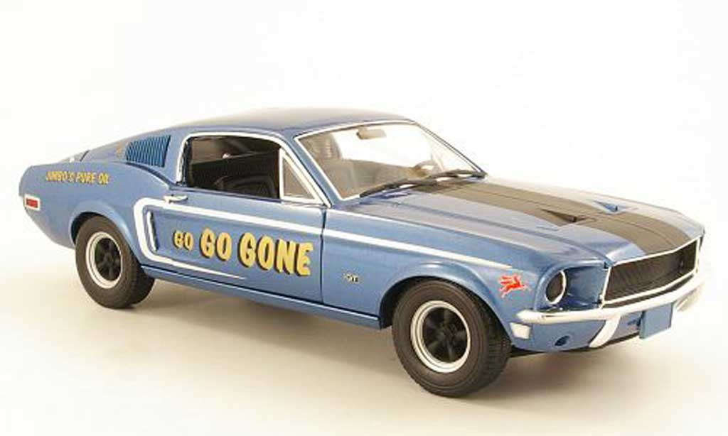 Ford Mustang 1968 1/18 Greenlight 1968 GT 2+2 Fastback D/S 584 - Jimbo's Pure Oil modellino in miniatura