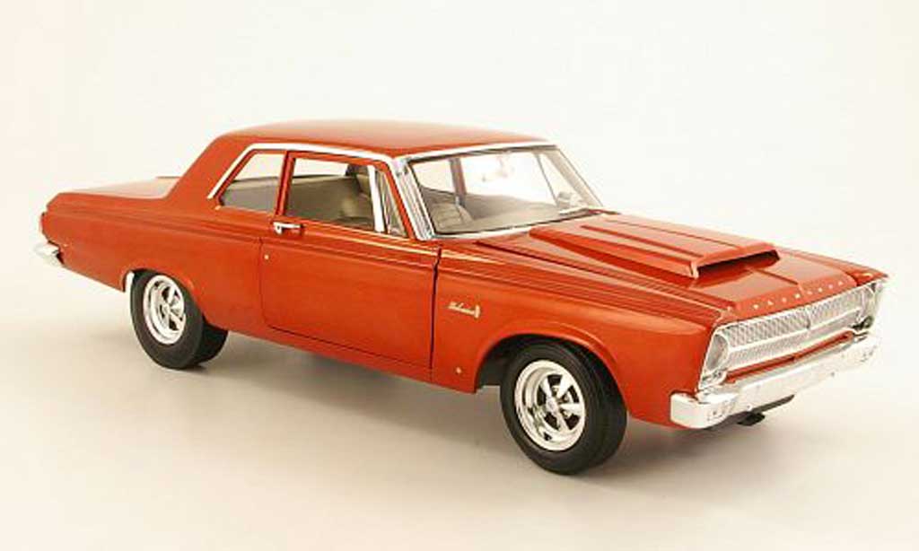 Plymouth Belvedere 1/18 Highway 61 A990 orange 1965 modellino in miniatura