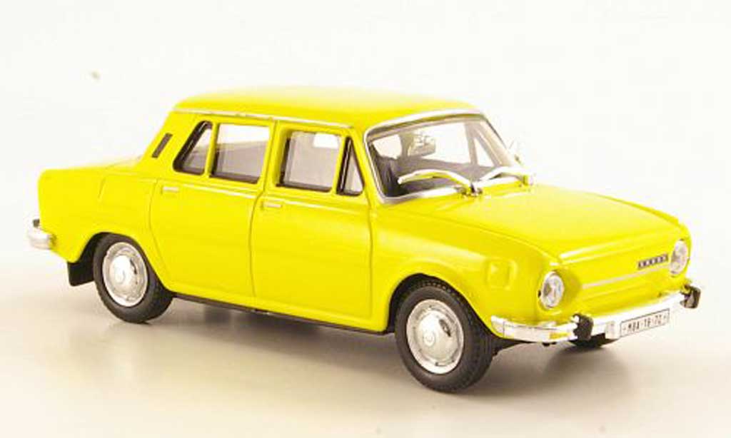 Skoda 110 1/43 Abrex giallo 1969 modellino in miniatura