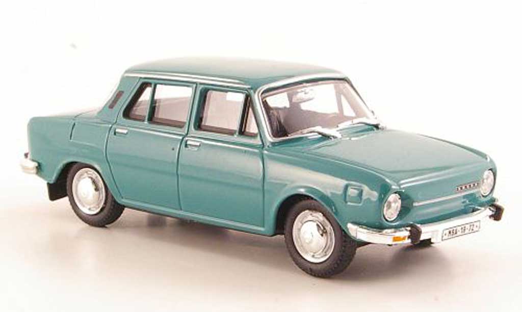 Skoda 110 1/43 Abrex grunblu 1969 modellino in miniatura