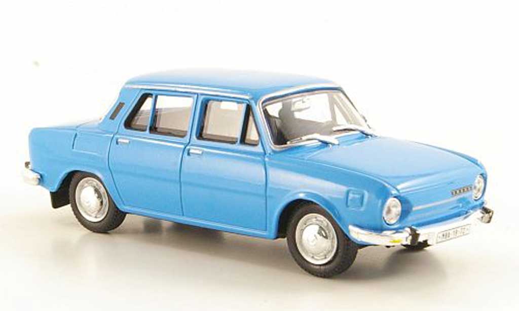 Skoda 110 1/43 Abrex blu 1969 modellino in miniatura