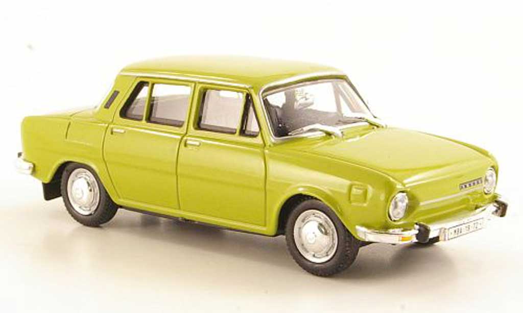 Skoda 110 1/43 Abrex giallogrun 1969 modellino in miniatura