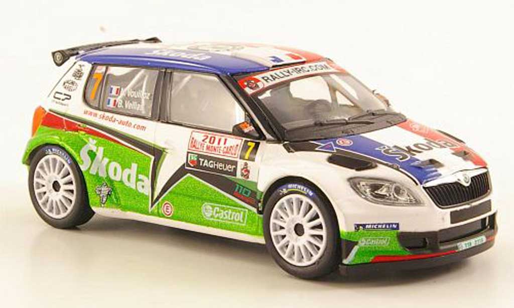 Skoda Fabia S2000 1/43 Abrex S2000 No.7 Vouilloz/Veillas Rally Monte Carlo 2011 modellino in miniatura