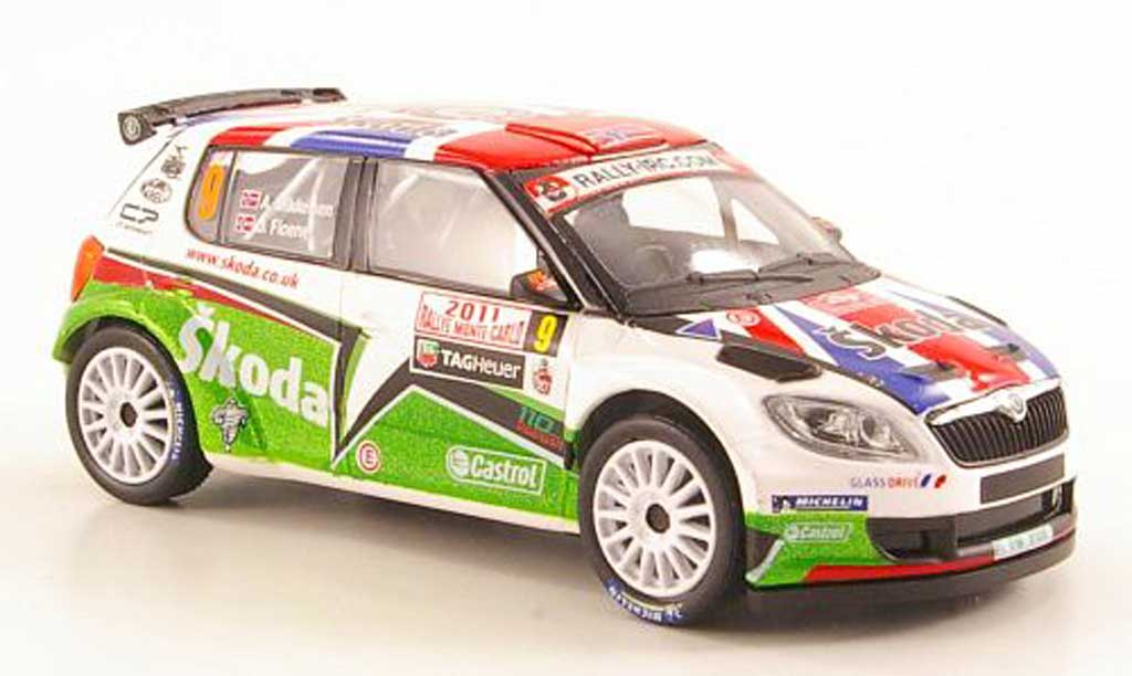 Skoda Fabia S2000 1/43 Abrex S2000 No.9 Mikkelsen/Floene Rally Monte Carlo 2011 modellino in miniatura