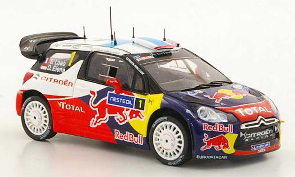 DS Automobiles DS3 WRC 2011 1/43 Spark WRC 2011 No.1 S.Loeb / D.Elena Rally Finnland modellino in miniatura