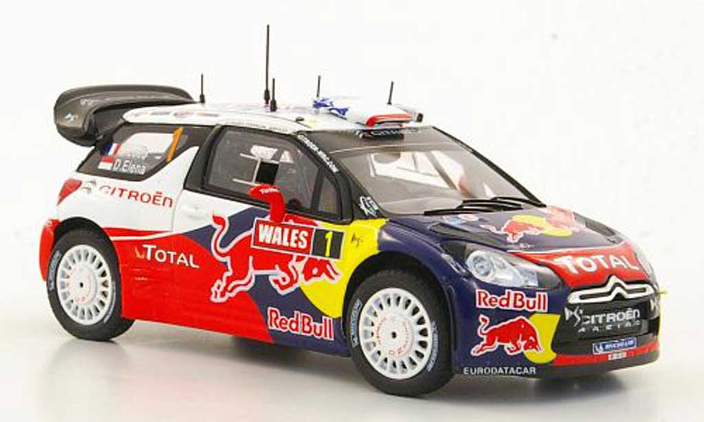 DS Automobiles DS3 WRC 2011 1/43 Spark WRC 2011 No.1 S.Loeb / D.Elena Weltmeister Rally Grossbritannien - Wales modellino in miniatura