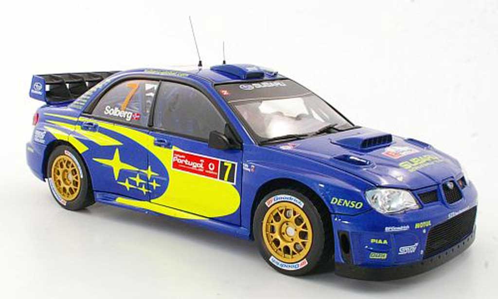 Subaru Impreza WRC 1/18 Sun Star WRC No.7 P.Solberg / P.Mills Rally Portugal 2007 modellino in miniatura