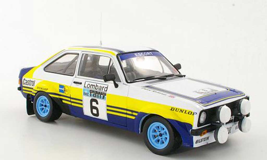 Ford Escort MK2 1/18 Sun Star MK2 1800 No.6 rossohmans A.Vatanen / D.Richards Lombard RAC Rally 1979 modellino in miniatura