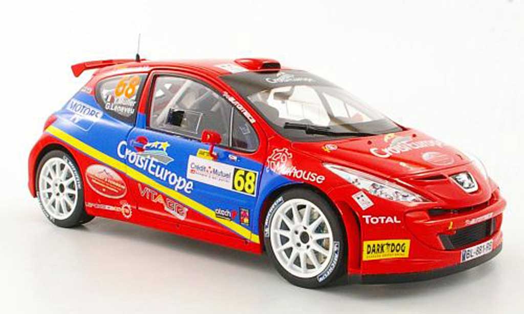 Peugeot 207 S2000 1/18 Sun Star S2000 No.68 Y.Muller / G.Leneveu Rally de France-Alsace 2011 modellino in miniatura