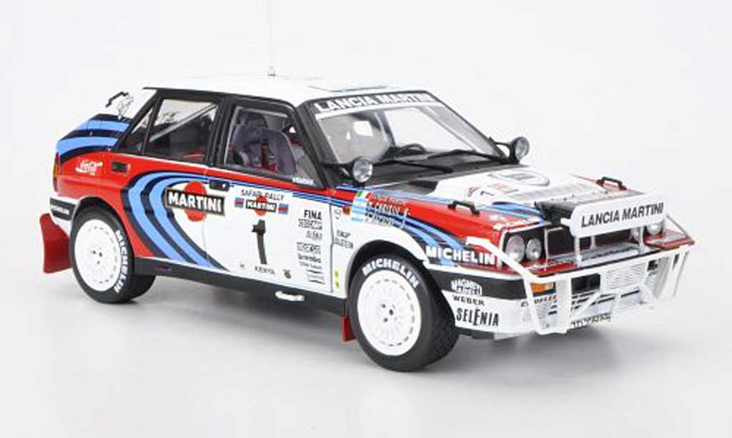 Lancia Delta HF Integrale 1/18 Sun Star HF Integrale 16V No.1 Martini J.Recalde/M.Christie Safari Rally 1991 modellino in miniatura